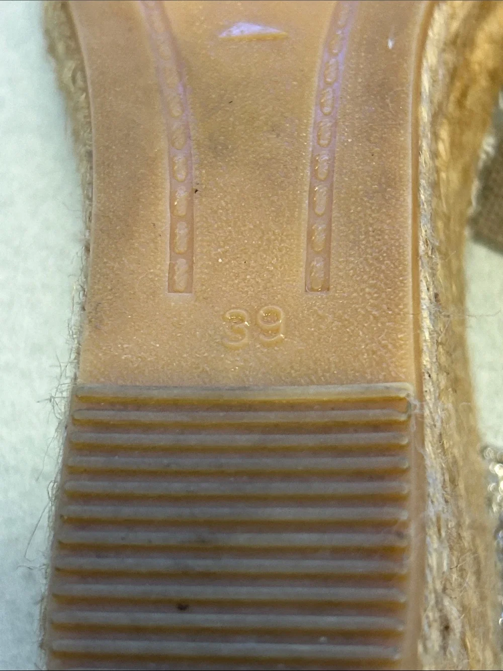 Toni Pons Woven Espadrille Wedge Slingback in Silver and Tan Size 39